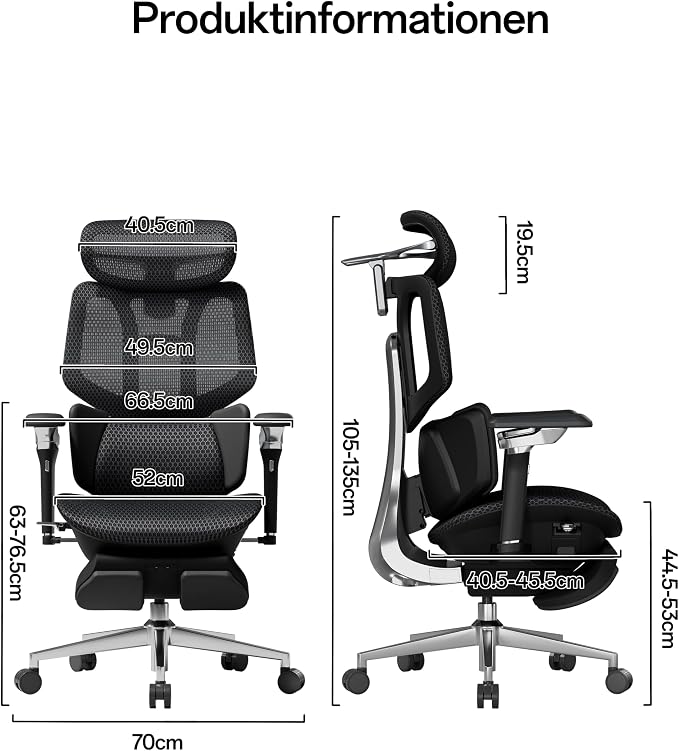 Hbada X7 Ergonomic Office Chair — AI Smart Lumbar Support & 8D Bionic Massage