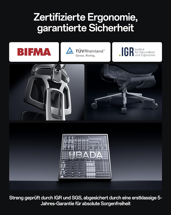 Hbada X7 Ergonomic Office Chair — AI Smart Lumbar Support & 8D Bionic Massage