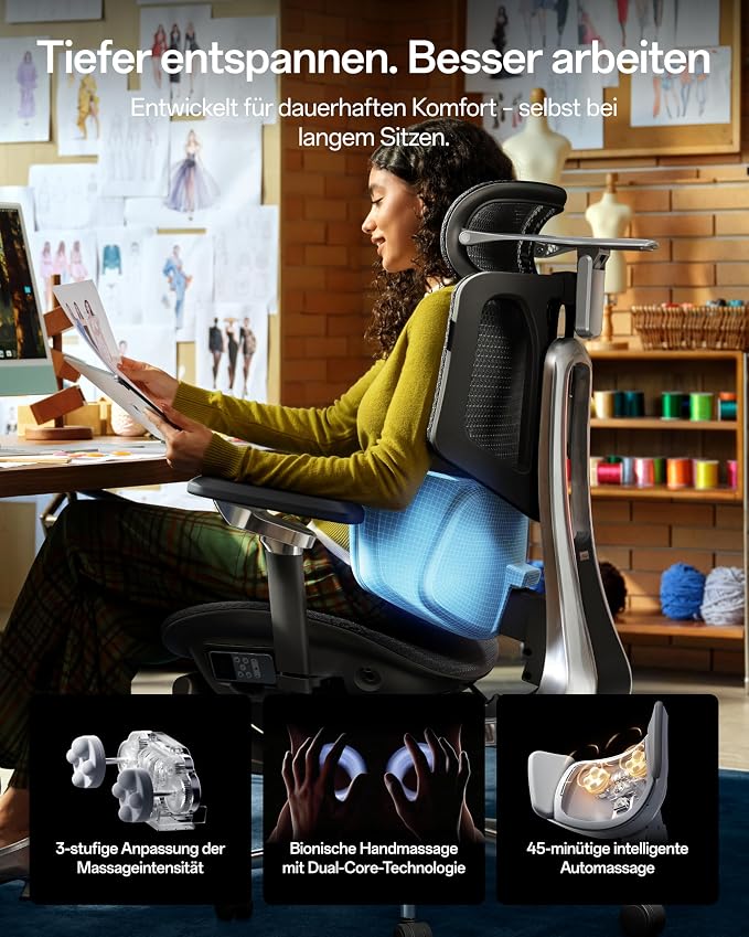Hbada X7 Ergonomic Office Chair — AI Smart Lumbar Support & 8D Bionic Massage