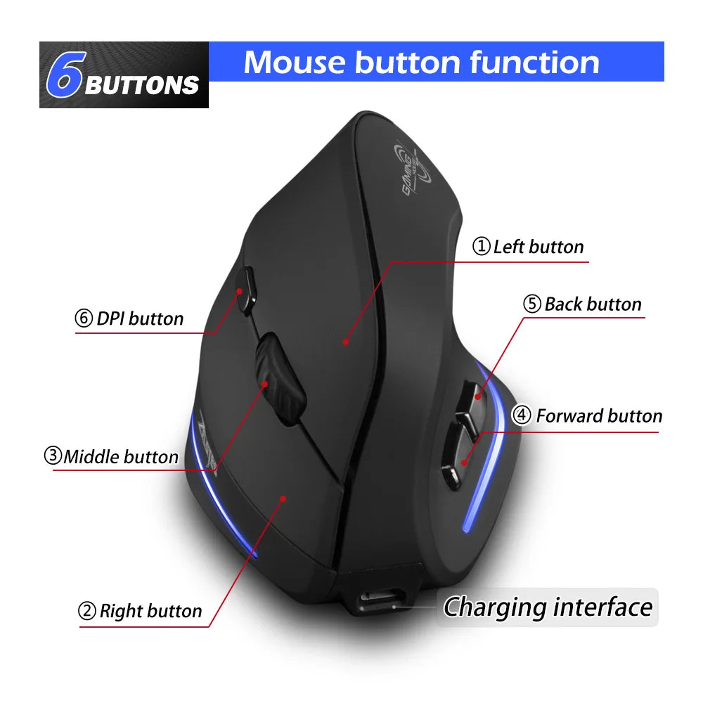 Lefon F35 Vertical Wireless Ergonomic Mouse