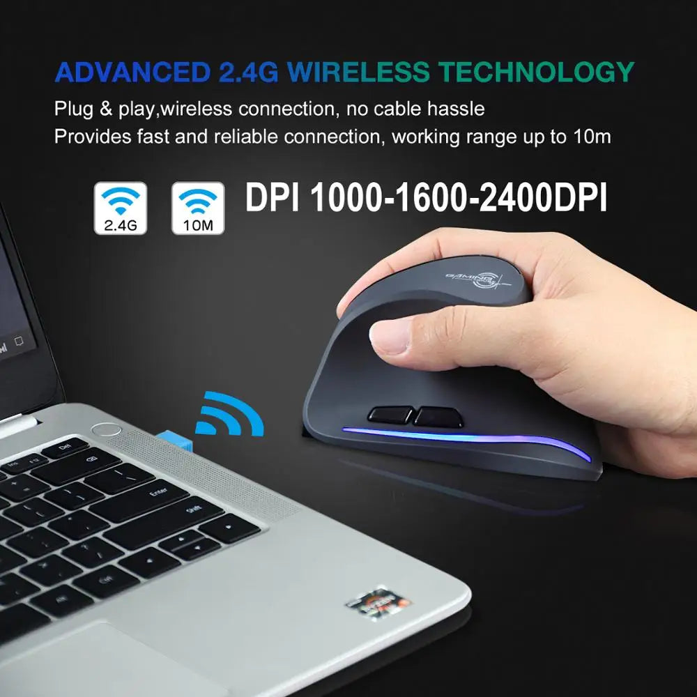 Lefon F35 Vertical Wireless Ergonomic Mouse