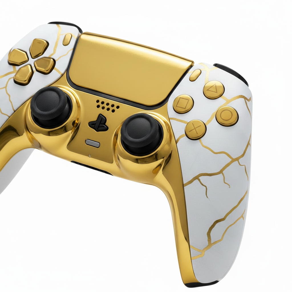 Premium Gold Custom Controller for PS5 & PC