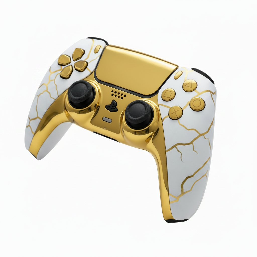 Premium Gold Custom Controller for PS5 & PC
