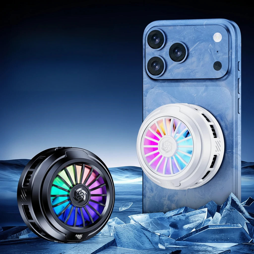 Magnetic Phone Cooler with RGB Lighting for Mobile Gaming