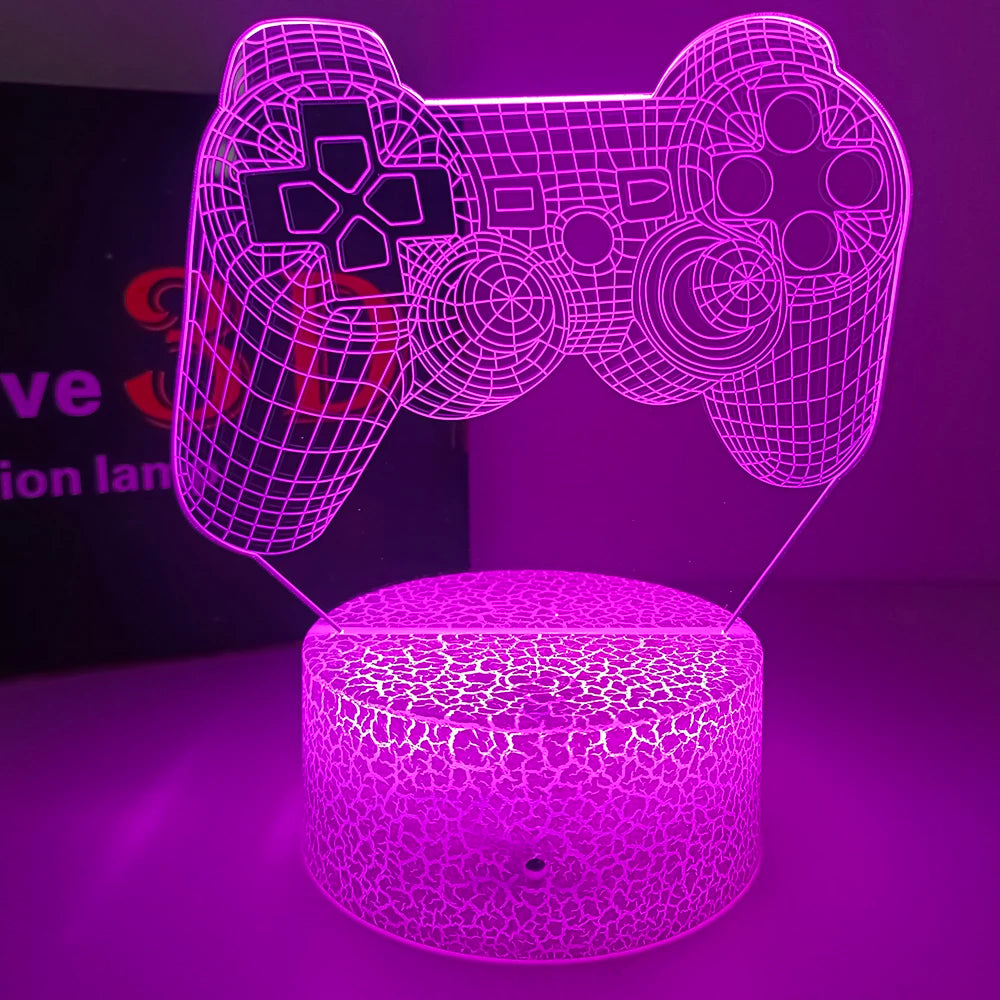 3D Gaming Controller LED Night Light
