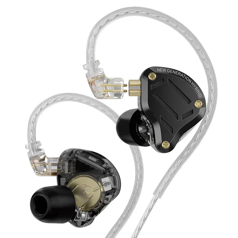 KZ ZS10 Pro 2 In-Ear Monitors — 4-Level Tuning Switch, Metal Shell