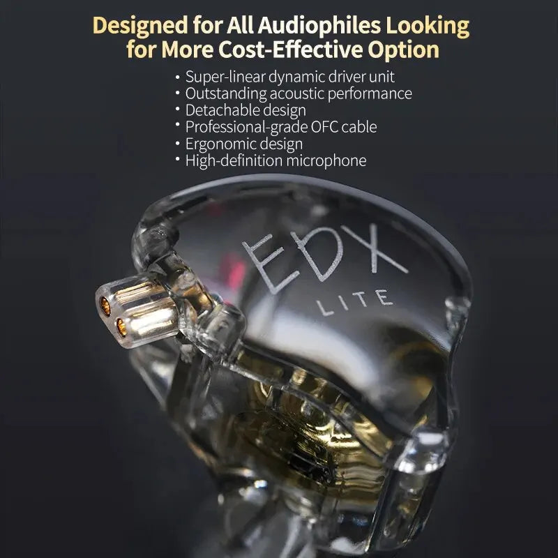 KZ EDX Lite In-Ear Monitors — Dynamic Driver, Budget HiFi