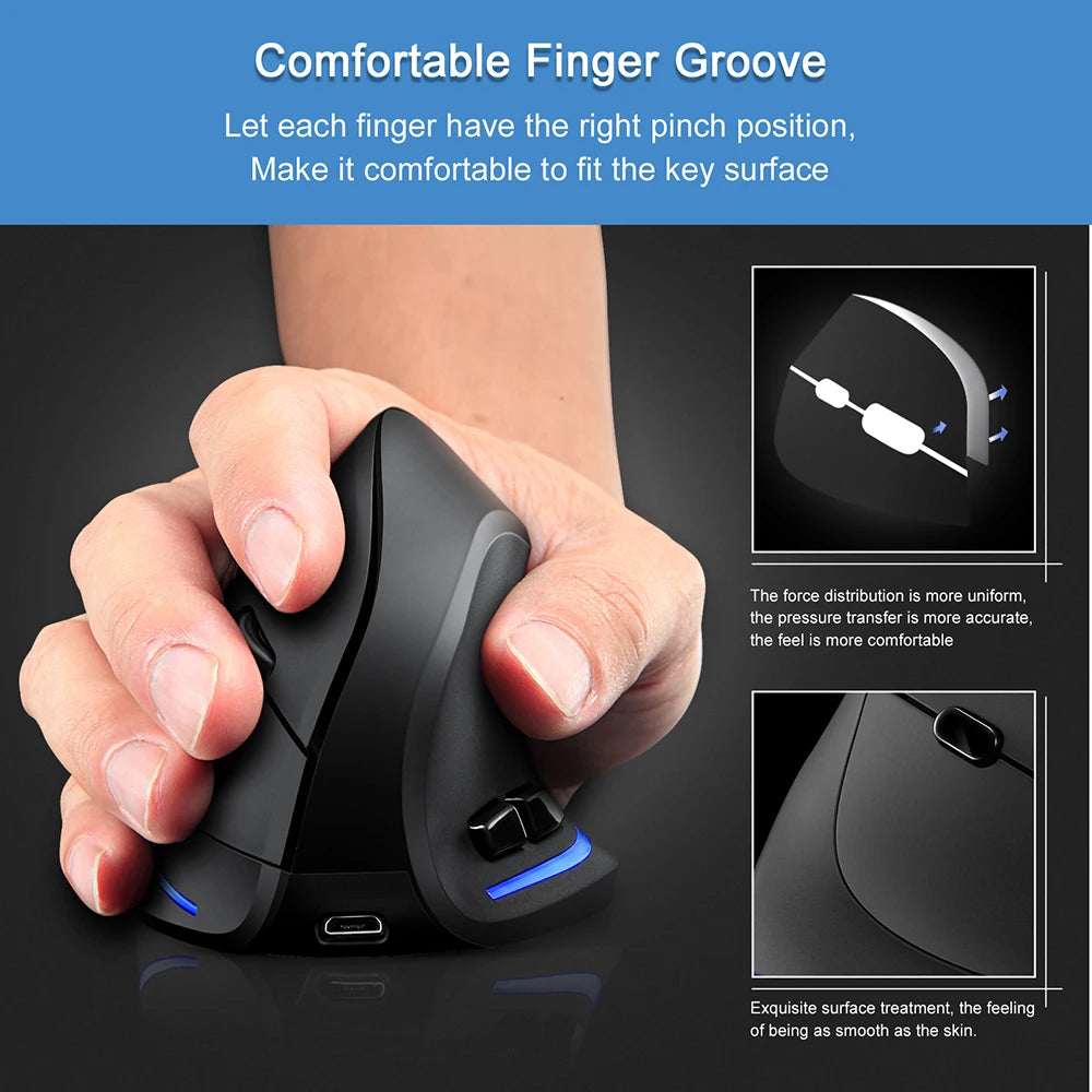 Lefon F35 Vertical Wireless Ergonomic Mouse