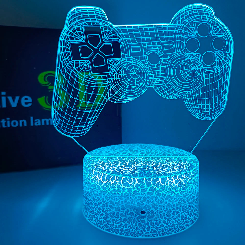3D Gaming Controller LED Night Light