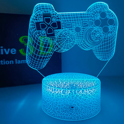 3D Gaming Controller LED Night Light