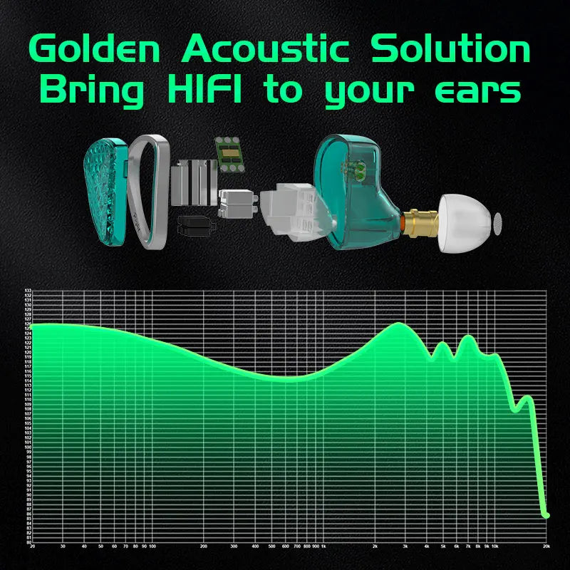 KZ AS16 Pro In Ear Wired Earphones 16BA Balanced Armature HIFI Bass Monitor Headphones Noise Cancelling Earbuds Sport Headset