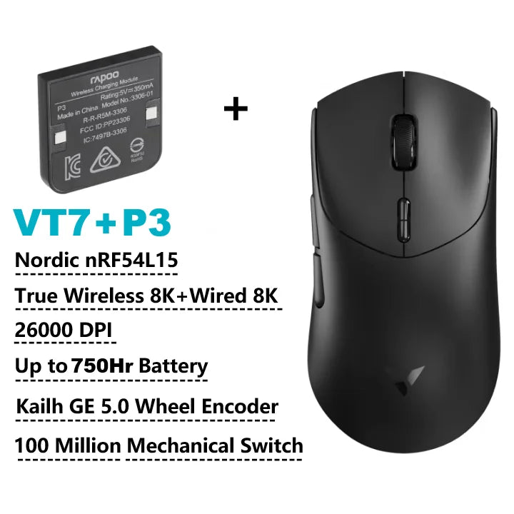 Rapoo VT7 MAX Gaming Mouse 8K 750H Battery