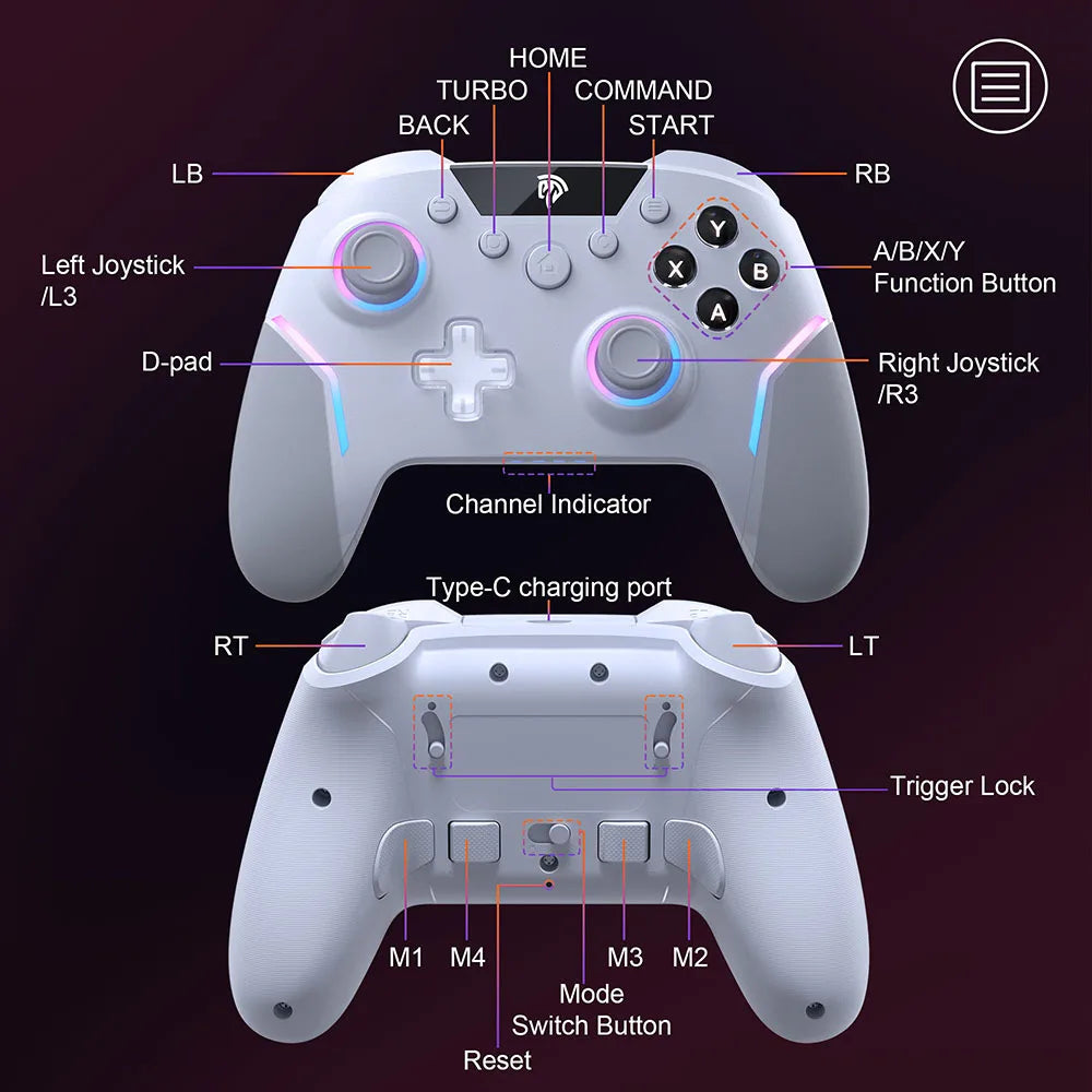 EasySMX X20 Wireless Controller for PC/Switch/Mobile