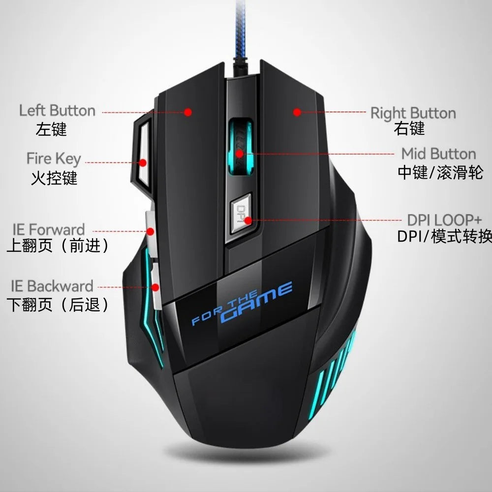 RGB Wired Gaming Mouse 2400DPI