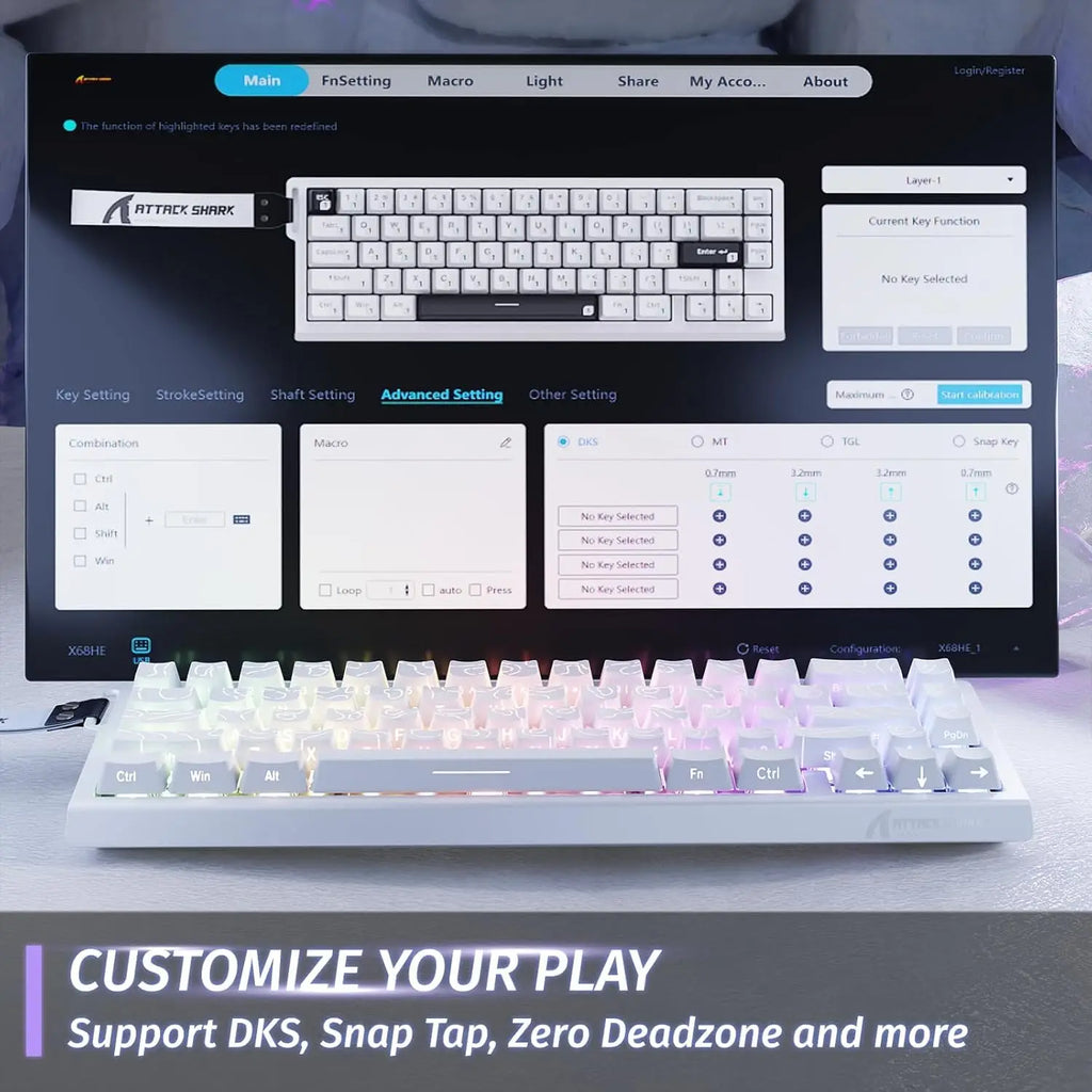 ATTACK SHARK X68 HE Magnetic Gaming Keyboard