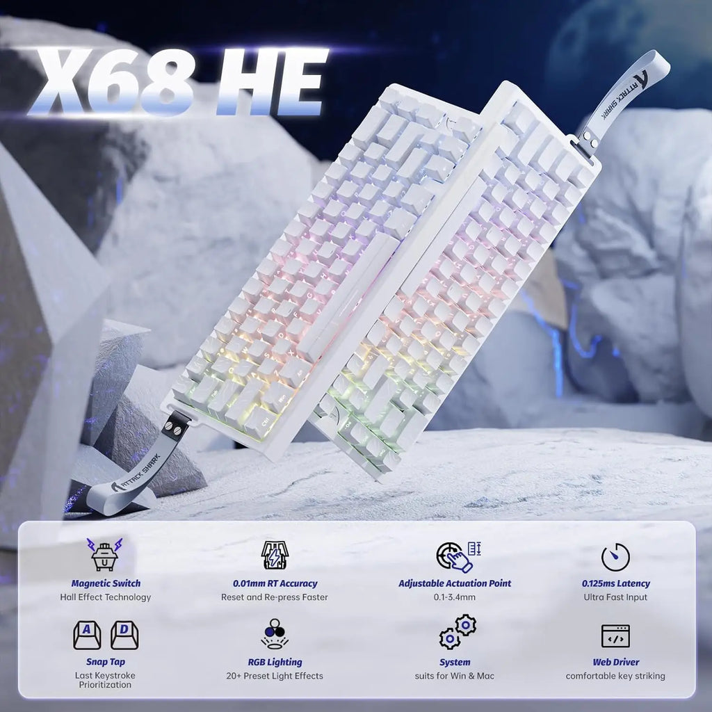 ATTACK SHARK X68 HE Magnetic Gaming Keyboard