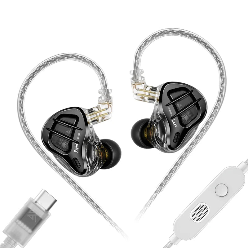 KZ ZAR In-Ear Monitors — 1DD + 7BA Hybrid, HiFi Audiophile