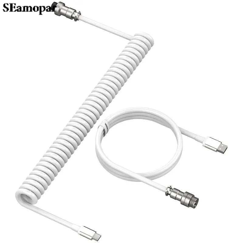 Coiled USB-C Gaming Keyboard Cable