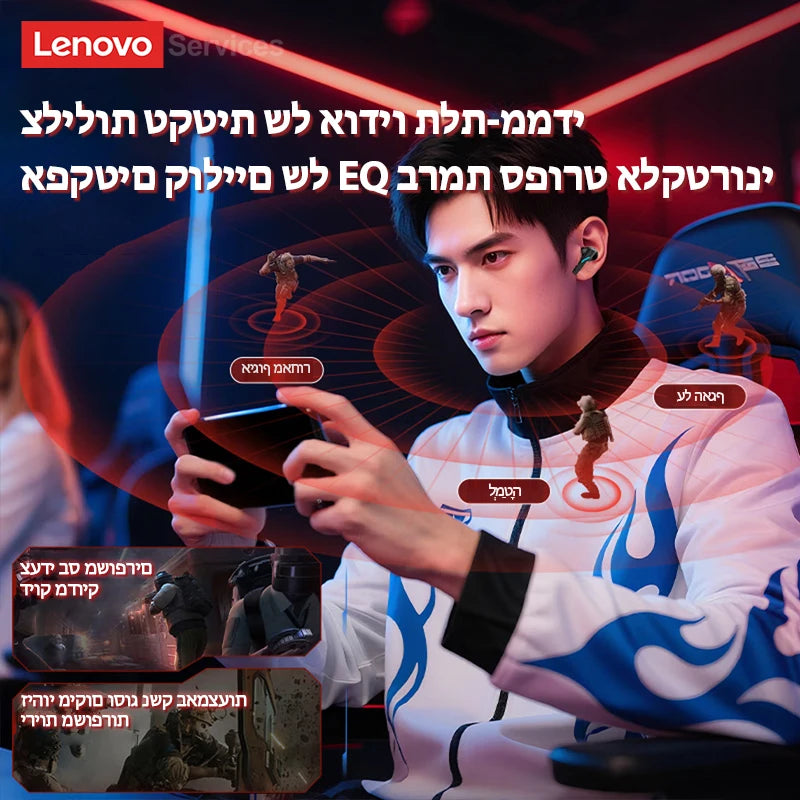 Lenovo GT100 Wireless Gaming Earbuds Bluetooth 6.0