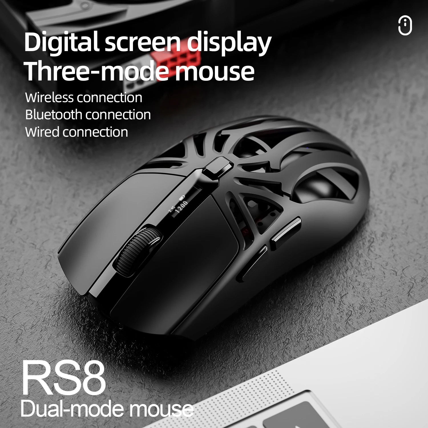 SMAILWOLF RS8 Wireless Gaming Mouse 10000DPI