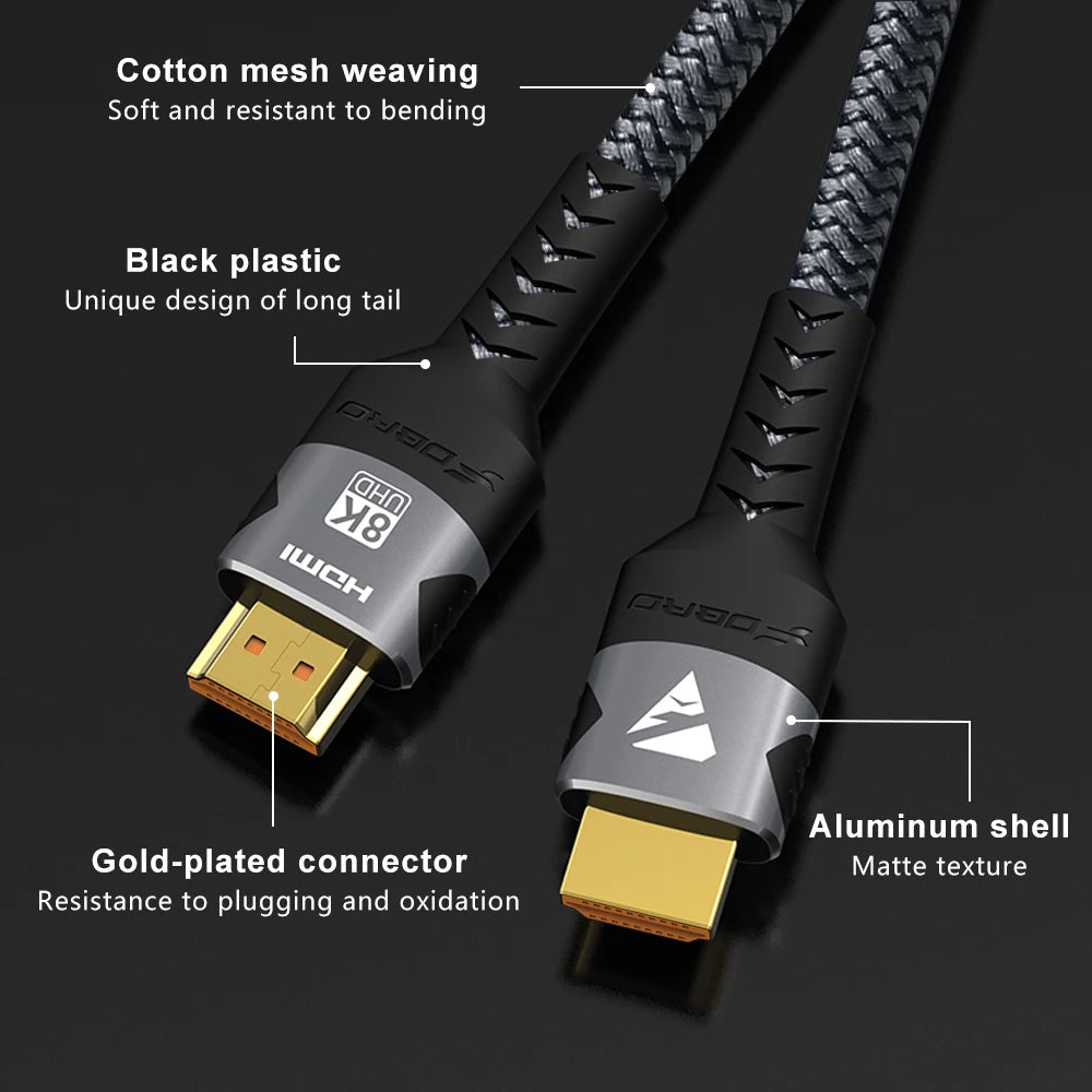 HDMI 2.1 8K High Speed Gaming Cable 48Gbps
