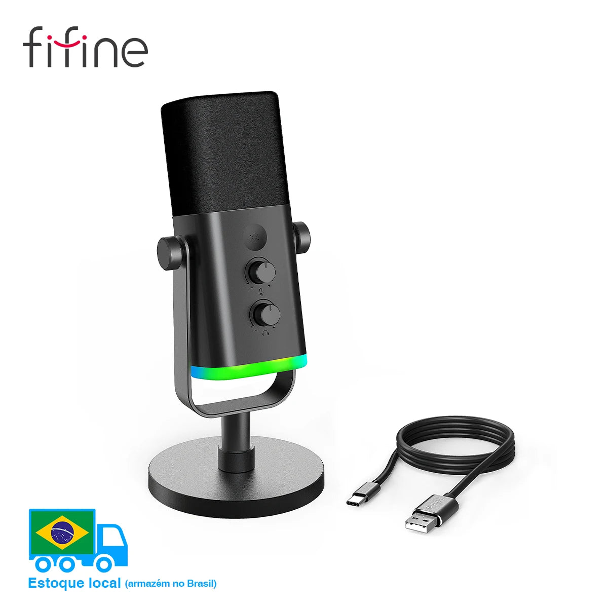FIFINE AM8 USB/XLR RGB Gaming Microphone