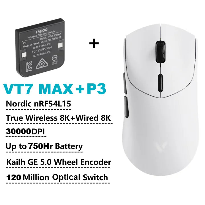 Rapoo VT7 MAX Gaming Mouse 8K 750H Battery