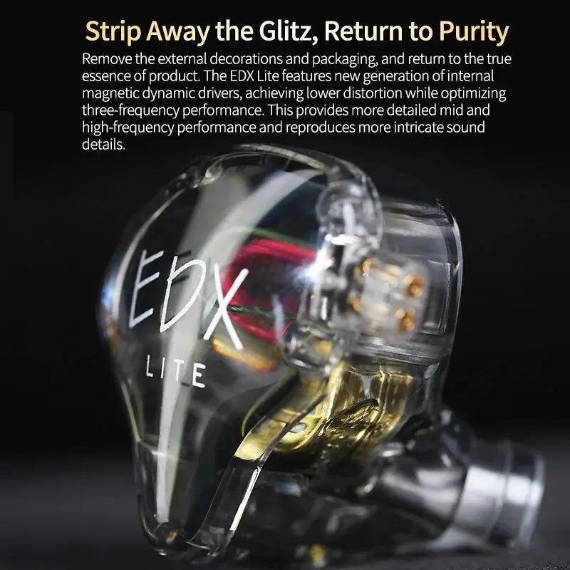 KZ EDX Lite In-Ear Monitors — Dynamic Driver, Budget HiFi
