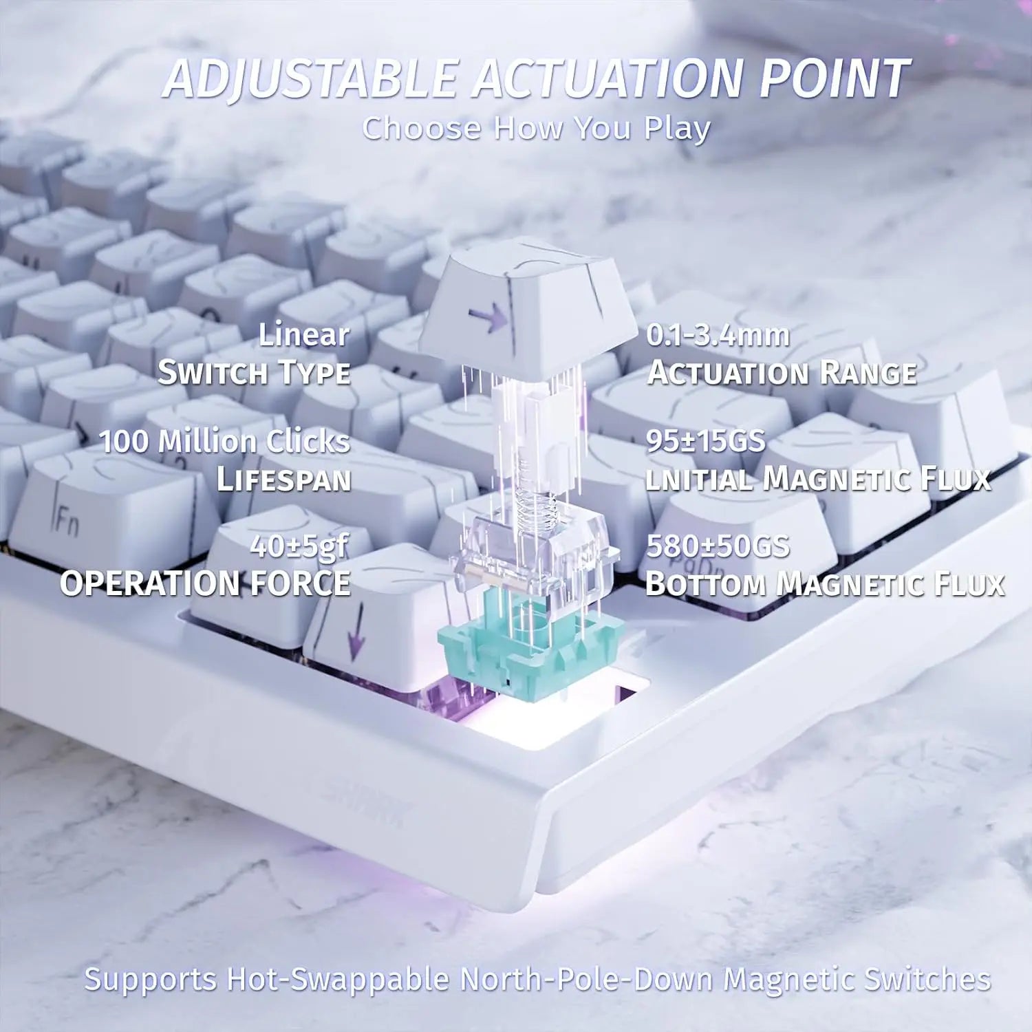 ATTACK SHARK X68 HE Magnetic Gaming Keyboard