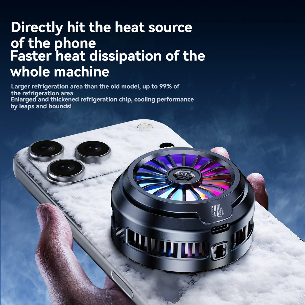 Magnetic Phone Cooler with RGB Lighting for Mobile Gaming