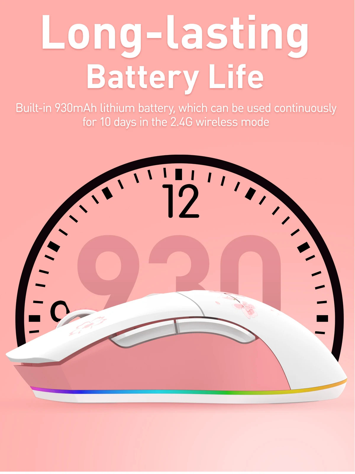 DAREU RGB Wireless Gaming Mouse Dual Mode
