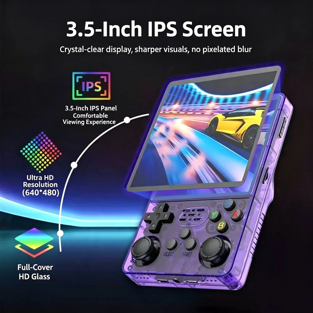 R36s Handheld Gaming Console 3.5-inch IPS Screen Linux System 32+64G TF Card Retro Portable Pocket Device