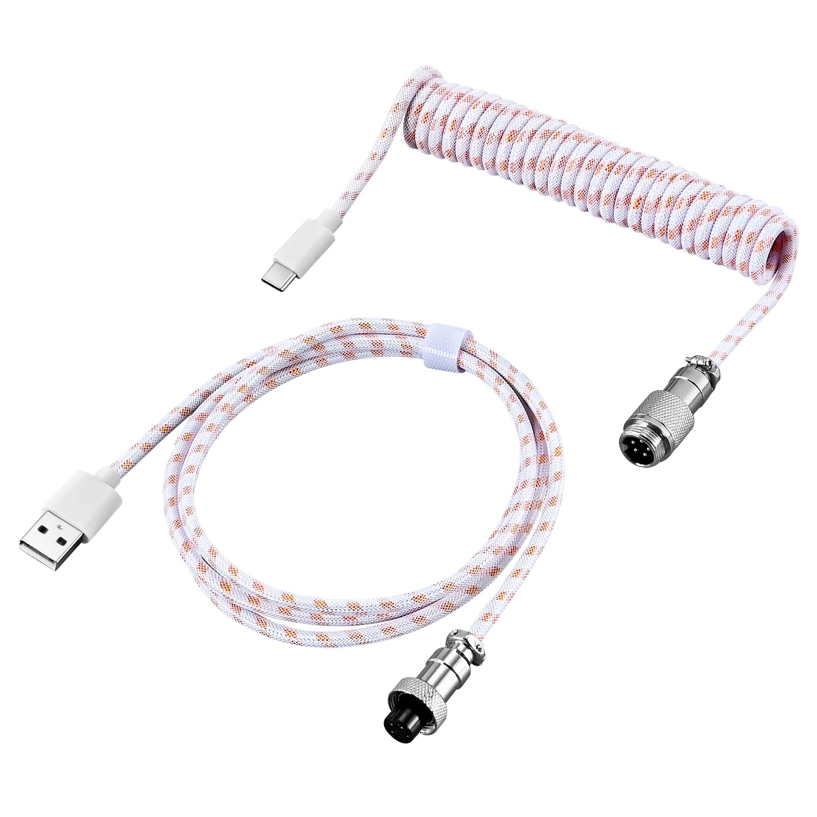 Coiled USB-C Gaming Keyboard Cable