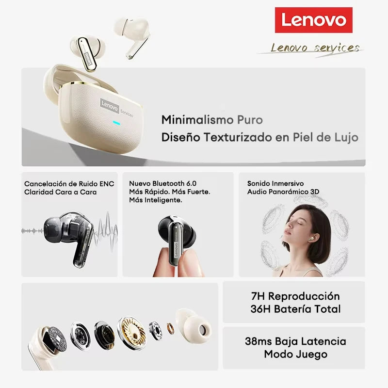 Lenovo LE208 TWS Bluetooth 6.0 Gaming Earbuds