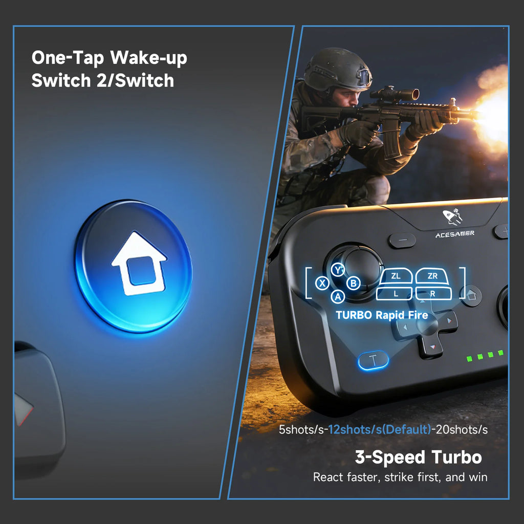 AceGamer Pocket Hall Effect Wireless Controller