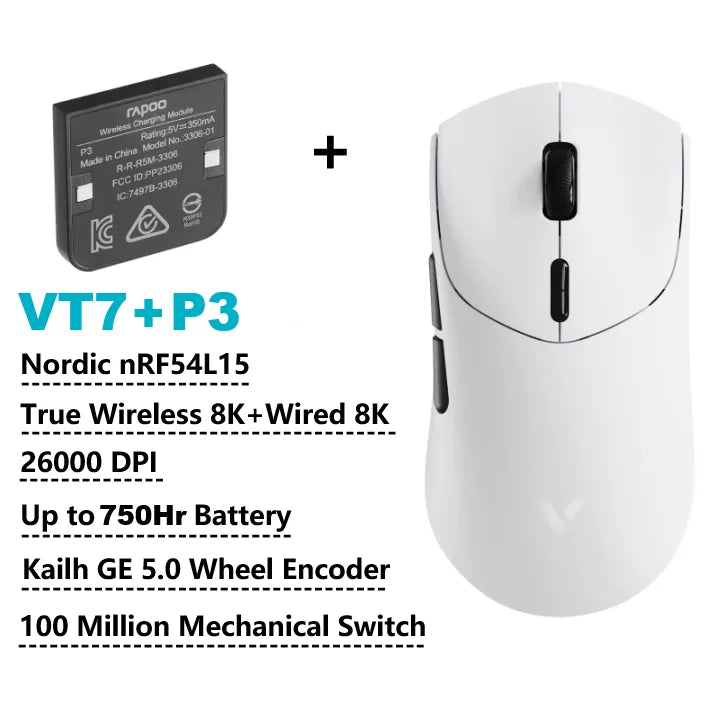 Rapoo VT7 MAX Gaming Mouse 8K 750H Battery