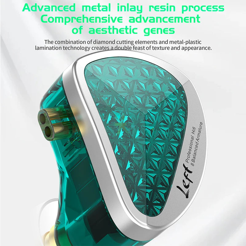KZ AS16 Pro In Ear Wired Earphones 16BA Balanced Armature HIFI Bass Monitor Headphones Noise Cancelling Earbuds Sport Headset