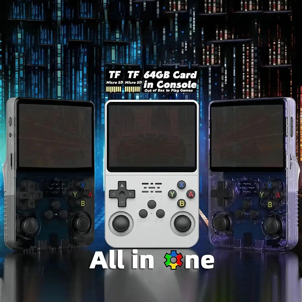 R36s Handheld Gaming Console 3.5-inch IPS Screen Linux System 32+64G TF Card Retro Portable Pocket Device