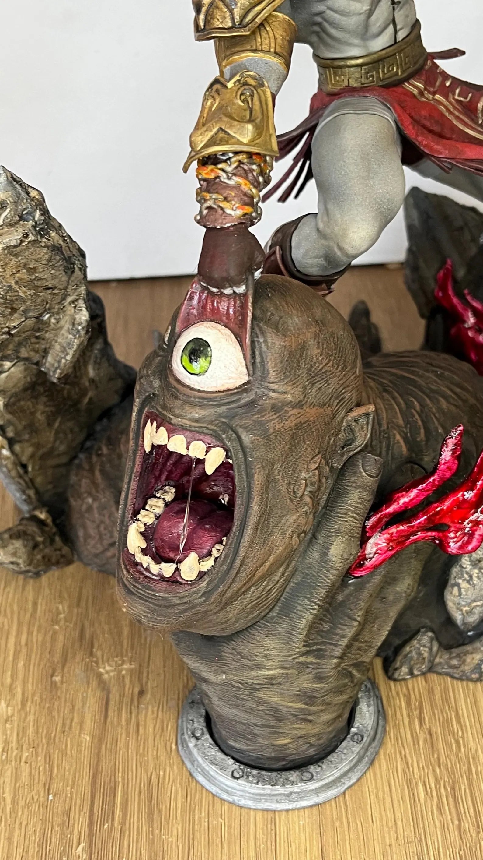 Ultra-realistic 3D God of War sculpture