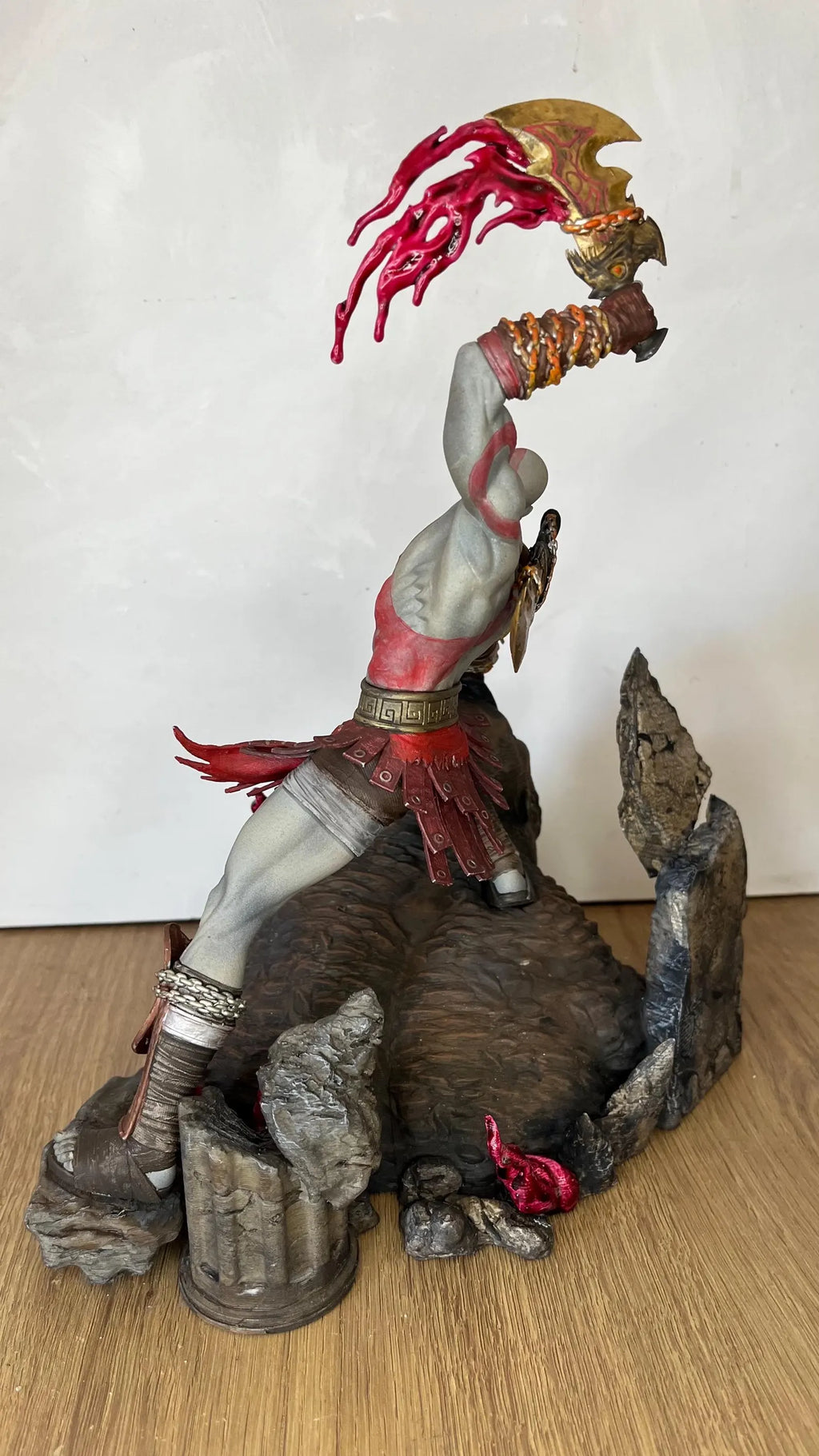 Ultra-realistic 3D God of War sculpture
