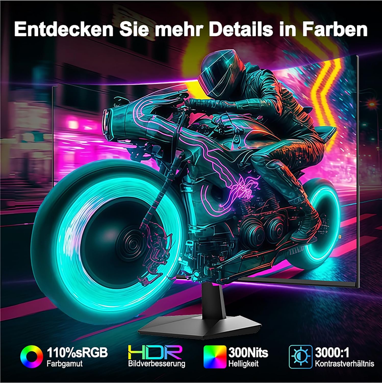 Minifire 27" Curved Gaming Monitor — FHD 1920x1080, 160Hz, 1ms, HDR, HDMI Cable Included