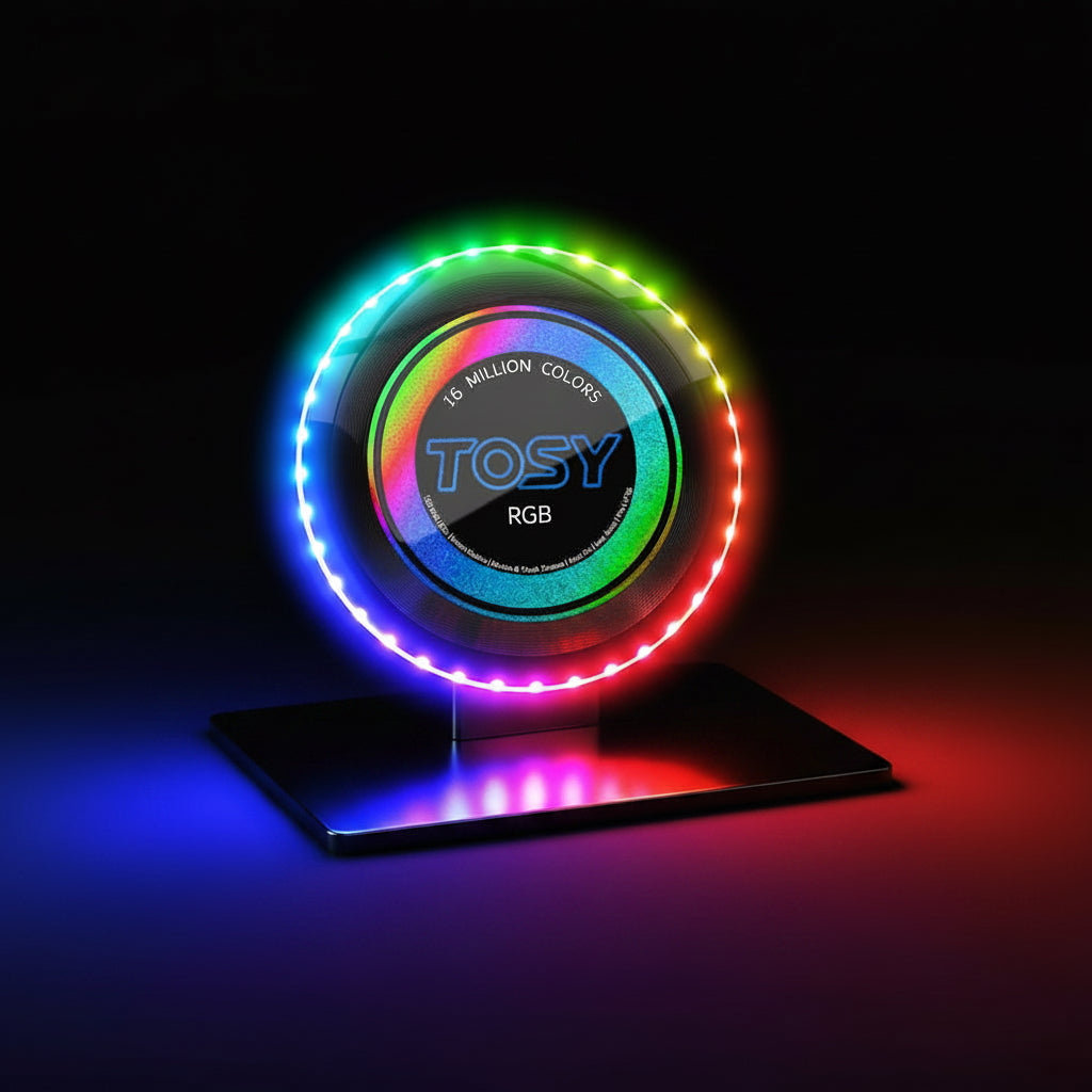 TOSY LED Flying Disc — 108 RGB Lights, 36 Modes, Rechargeable & Waterproof — 175g