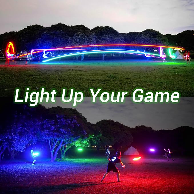 TOSY LED Flying Disc — 108 RGB Lights, 36 Modes, Rechargeable & Waterproof — 175g